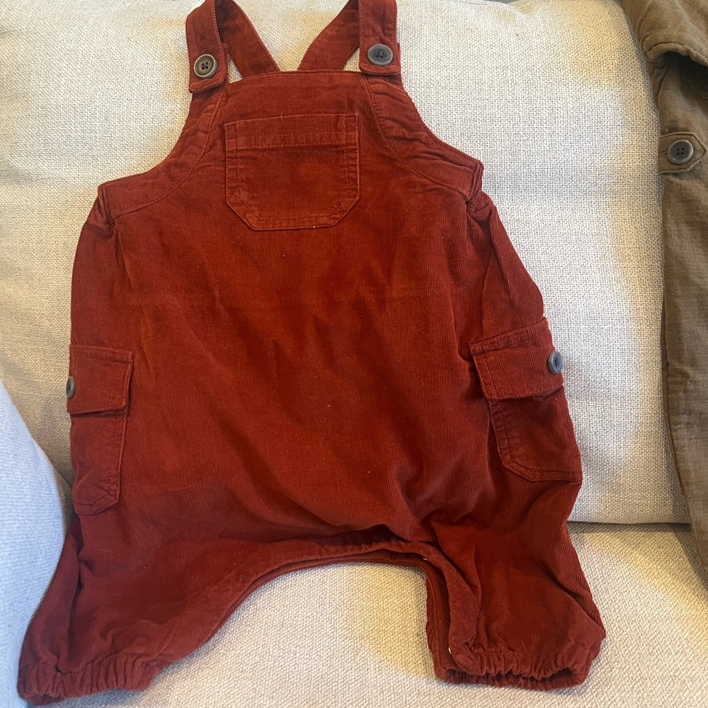 Baby Banana Republic Rust Puffer Overalls 6-12 months